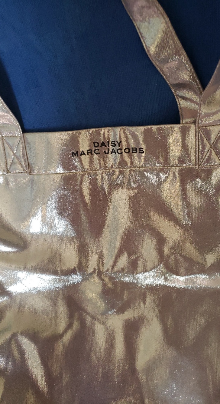 Marc Jacobs Metallic Rose Gold Tote with DAISY Logo